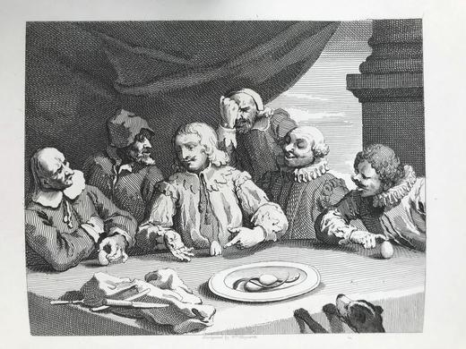 约19世纪后期 威廉·荷加斯画集（全2卷） 148幅版画插图 漆布精装16开 商品图8