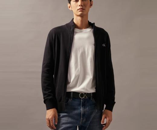 CK 立领拉链针织开衫毛衣J326796 商品图0