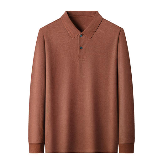 【100%丝光棉】【新款DG】大依优型大码长袖Polo衫翻领加肥加大肥佬休闲宽松透气上衣打底 商品图5