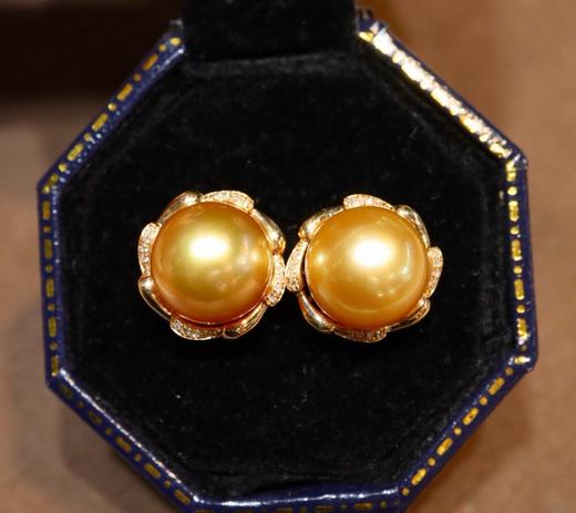 10-11mm 金珠耳钉 商品图3