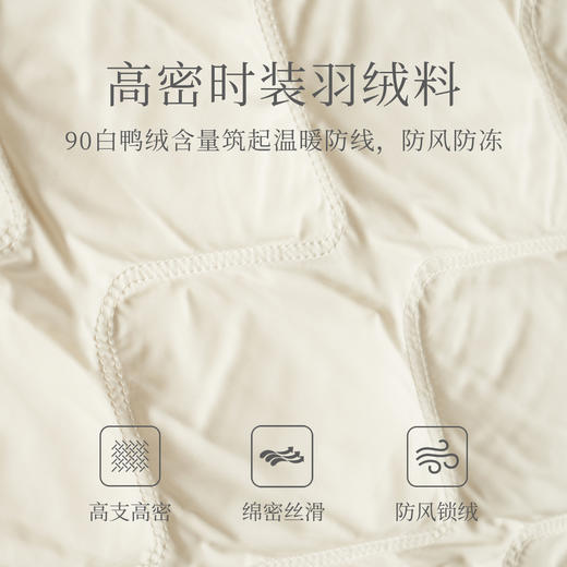 OLrain欧芮儿短款羽绒服女冬季2024年新款小香风轻薄圆领保暖外套 商品图3