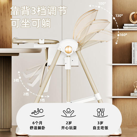 【宝宝“头等舱”，多功能餐椅】秋千餐椅摇椅餐椅 可折叠幼婴儿童餐桌摇篮二合一 学坐椅摇摇椅-QQ 商品图1