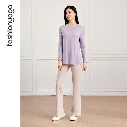 凡圣瑜伽 舒适羊毛圆摆长袖F14358 商品图3