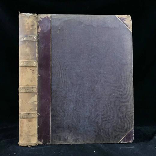 33*25cm！1860年 艺术杂志 数百幅版画插图 真皮精装大16开 商品图0