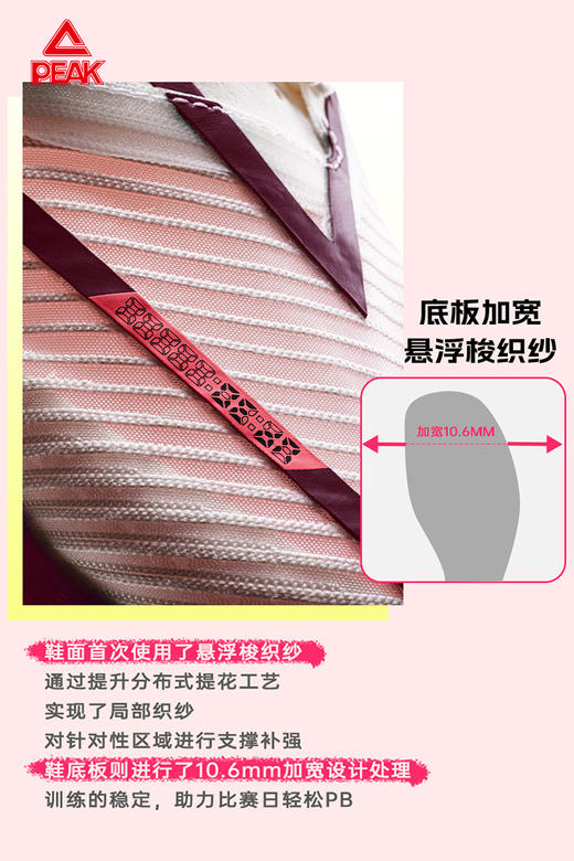 匹克UP30 3.0专业马拉松竞速训练跑步鞋男款缓震透气体考训练鞋子DH430621 商品图6