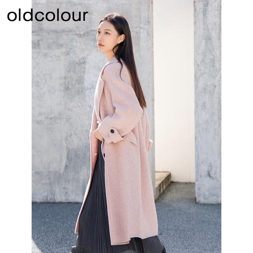 oldcolour秋冬新品长款宽松高级时尚保暖毛呢外套女P431507A1 商品图3