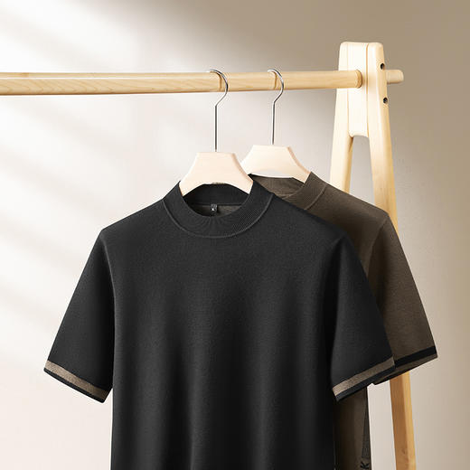 【新款DPF】大依优型毛衣针织短袖背心休闲针织衫毛背心加肥加大上衣男士胖子大码毛衫t恤打底 商品图1