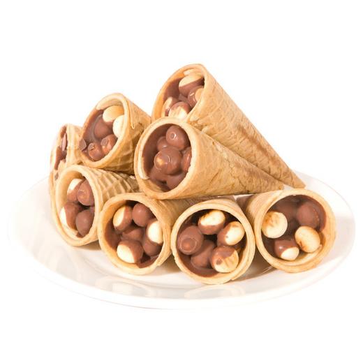 【酥心巧克力脆筒】美味可口回忆儿时味，每一颗都散发着浓浓诱人的巧克力味，黑白巧克力夹心星球杯零食酥脆休闲零食QQ 商品图3