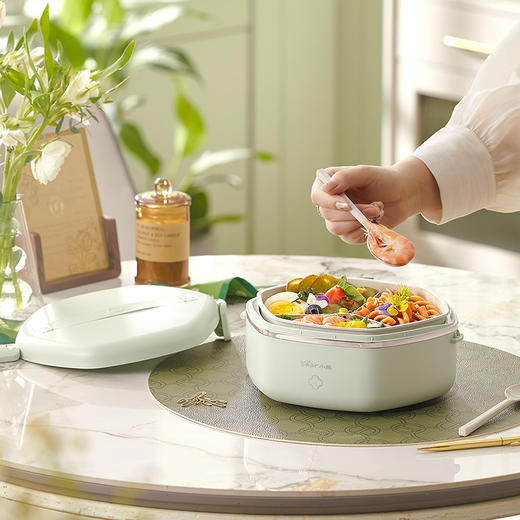 小熊（Bear）电热饭盒 加热饭盒1.0L恒温低音加热分离式内胆免注水自热饭盒不粘内胆保温饭盒DFH-C10S1 商品图1