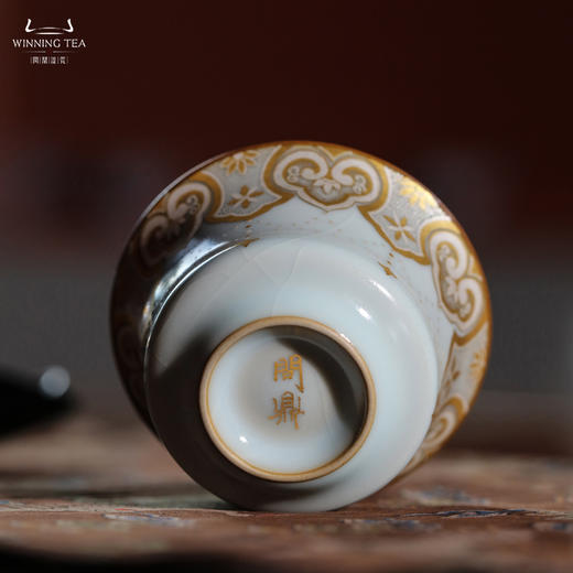 问鼎汝瓷鼎峰系列月白尔雅杯（金银错图案） 商品图4