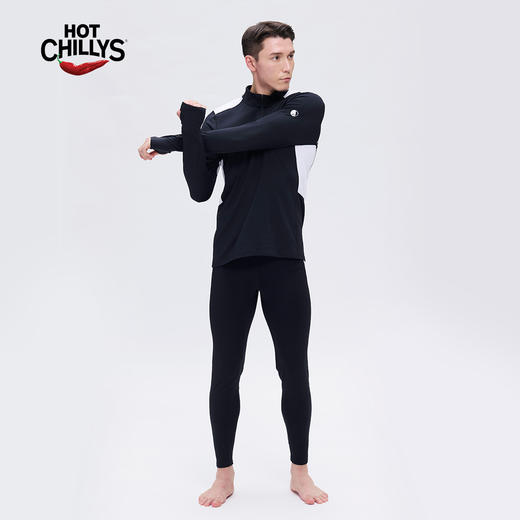 Hotchillys热椒8k保暖磨毛男士拉领上衣速干透湿滑雪功能内衣裤HCA9417/9415 商品图7