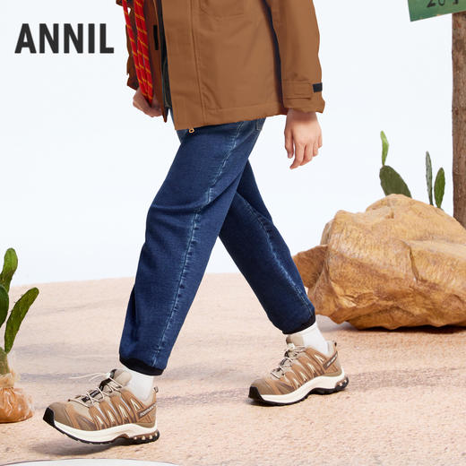 男童加绒保暖牛仔夹裤冬季新款安奈儿童装实体店同款AB446775 商品图2