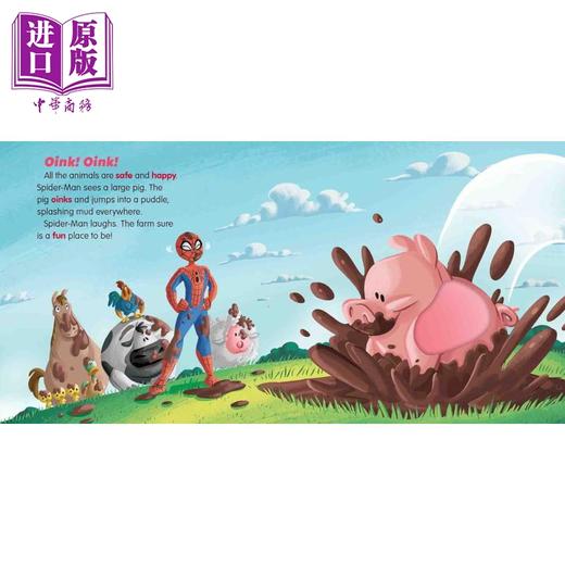 【中商原版】漫威起源 蜘蛛侠去农场 Marvel Spider-Man Goes To The Farm 英文原版 亲子绘本 低幼童书 迪士尼纸板书 0-3岁  商品图4