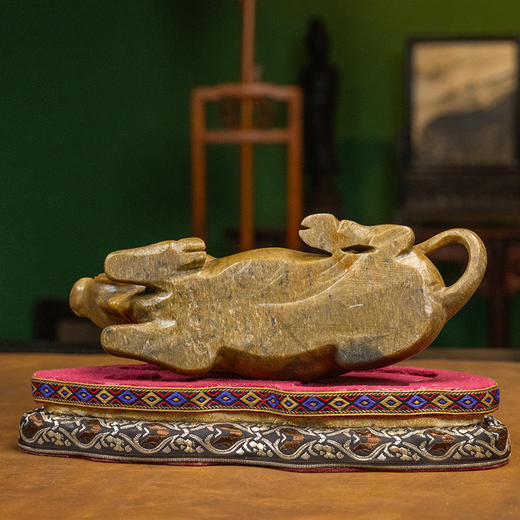 清 寿山石俏色雕童子牧牛摆件 商品图3