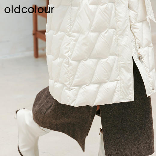 oldcolour冬季新品*时尚洋气收腰修身中长款羽绒服女P420911A1 商品图4