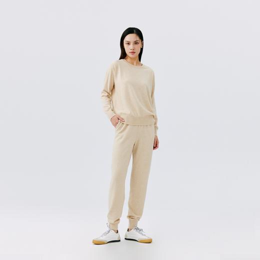 东黎 •山羊绒女士秋冬逸彩绒行束脚长裤  4247 商品图3