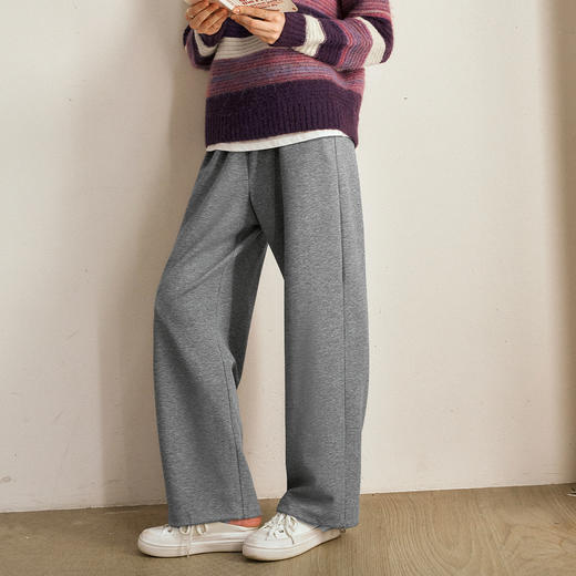 
OLrain欧芮儿美式高腰休闲裤女秋季2024年新款慵懒休闲宽松直筒裤 商品图4