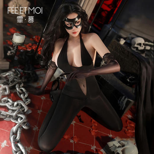 【情趣内衣】霏慕夜色古堡透臀开裆猫女装6128 商品图4