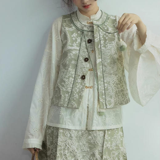 裁缝学苑AS336短马甲八分马面裙立领衬衫套装纸样女装三件套裁剪 商品图5