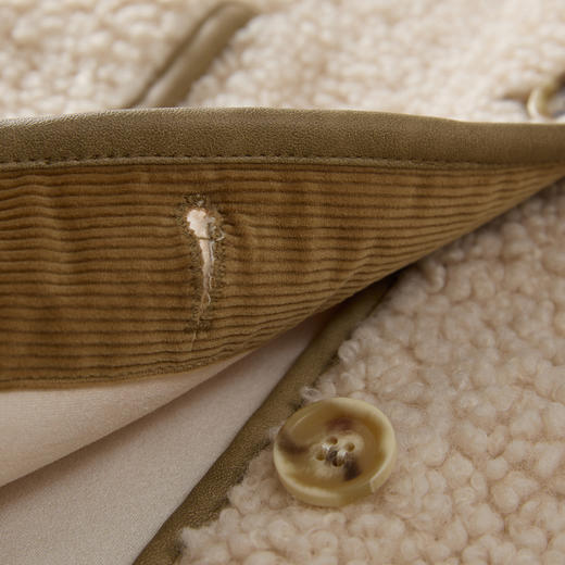 谜底双面穿呢子大衣女2024冬新品游牧风大口袋设计外套244MD1521 商品图3