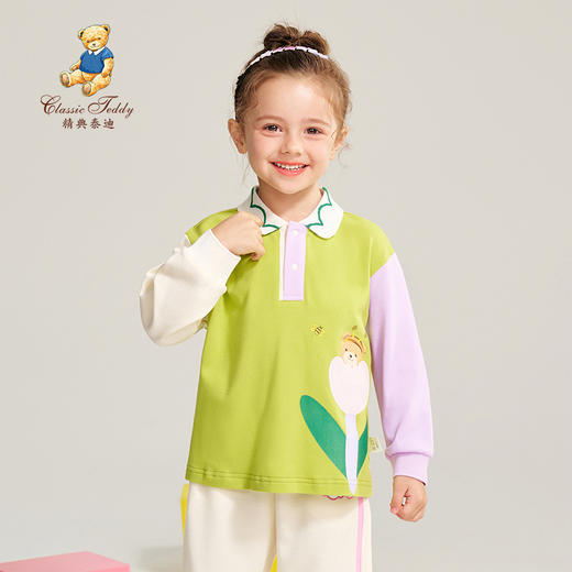 【90-130】【精典泰迪】女童春秋POLO衫翻领长袖T恤 商品图2