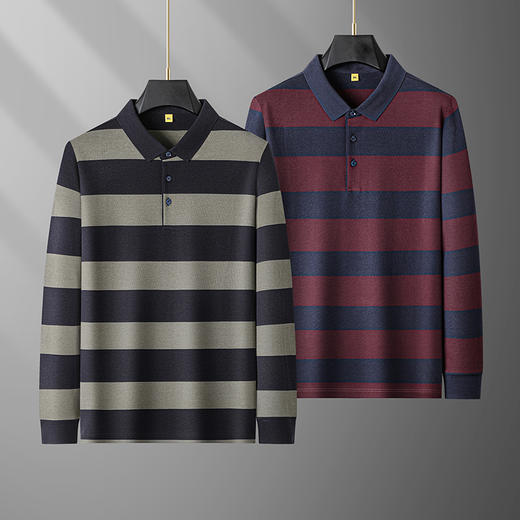 【新款DG】大依优型大码长袖Polo衫翻领加肥加大肥佬休闲宽松透气上衣打底 商品图2