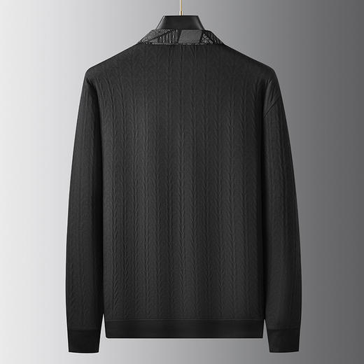 【假两件】【新款DDA】大依优型大码男士假两件开衫长袖T恤商务休闲上衣加肥加大胖子舒适 商品图1