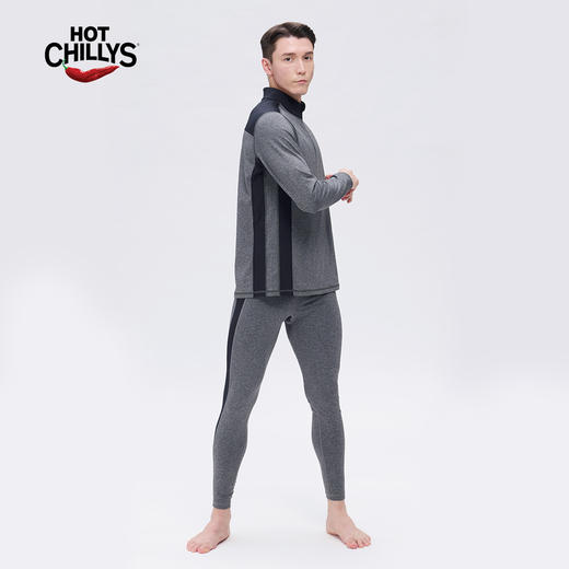 Hotchillys热椒8k磨毛拉领上衣男登山保暖透湿高弹力功能内衣裤HCA9401/9409 商品图8