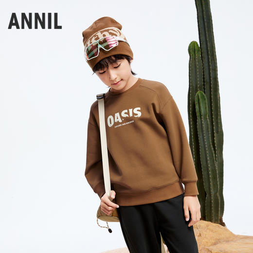 男童空气层保暖卫衣轻盈抗皱冬季新款安奈儿童装实体店同款AB441777 商品图2