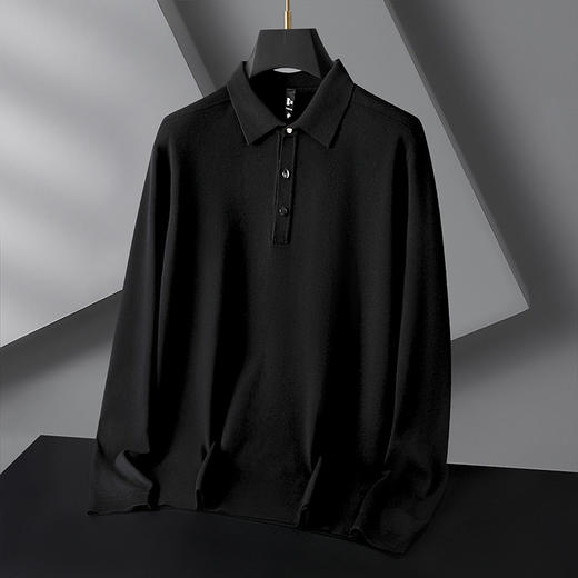 【新款DG】大依优型大码长袖Polo衫翻领加肥加大肥佬休闲宽松透气上衣打底 商品图6