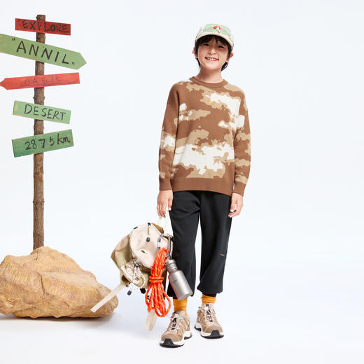 男童海岛绒慢跑裤冬季新款安奈儿童装实体店同款AB446771 商品图3