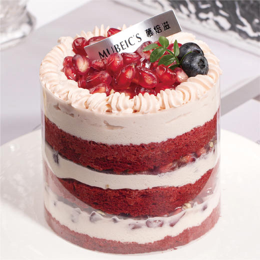 3英寸红丝绒石榴分享蛋糕 商品图0