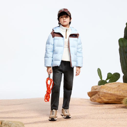 【轻暖0~10℃】男童时尚短款羽绒服外套冬季新款安奈儿童装实体店同款AB445764 商品图3