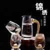 金箔白酒杯水晶玻璃家用高档小号一口子弹杯中式一品江山金山酒盅6壶6杯礼盒(带礼袋) 商品缩略图2
