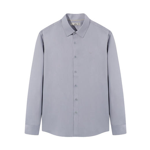 【三防面料】柒牌长袖衬衫男2024秋季新款商务正装易打理翻领衬衣	127A70230 商品图4