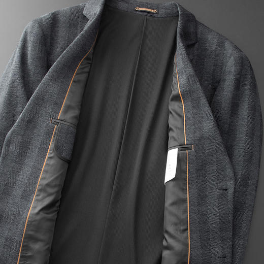 【新款DDA】大依优型品质西服外套商务夹克男宽松加肥加大码上衣胖子正装休闲 商品图2