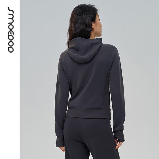 SMOEDOD/水沐伊朵秋冬拉链连帽运动外套亲肤抗皱柔软显瘦50137 商品图3