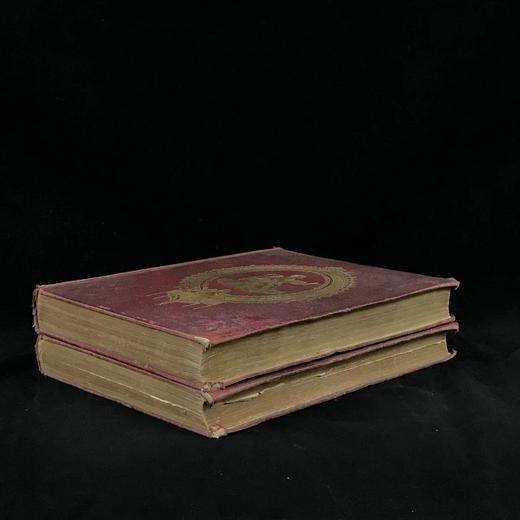 约19世纪后期 威廉·荷加斯画集（全2卷） 148幅版画插图 漆布精装16开 商品图1