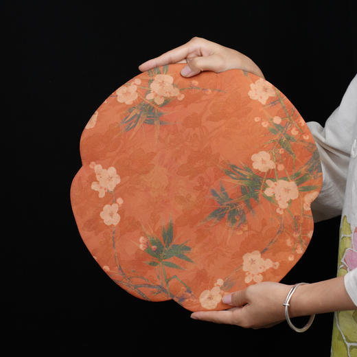 暗香疏影/香云纱/真丝香云纱双面设计干泡茶垫茶席33x33cm 商品图5