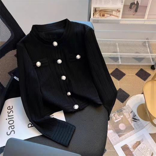 外穿针织衫2024新款修身纯色慵懒风设计感小众开衫上衣新款爆款小红书网红同款 商品图2