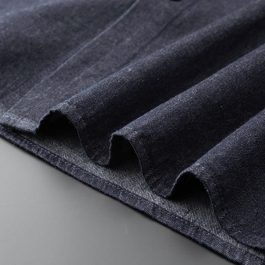 【100%棉】【新款DDA】大依优型大码牛仔长袖衬衫翻领加肥加大肥佬休闲商务宽松透气上衣 商品图5