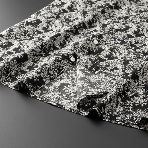 【100%棉】【新款DDA】大依优型大码花衬衫长袖衬衫翻领加肥加大肥佬休闲商务宽松透气上衣 商品图6