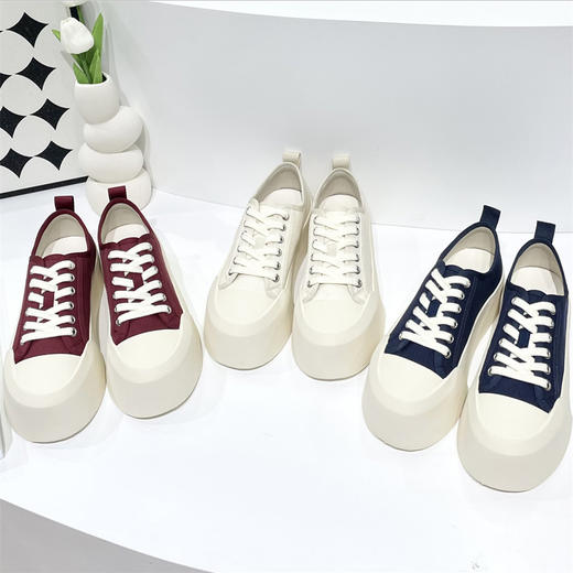 【顺丰包邮】70930 洛诗琳高订小个子厚底*帆布鞋新款休闲板鞋0157 商品图4