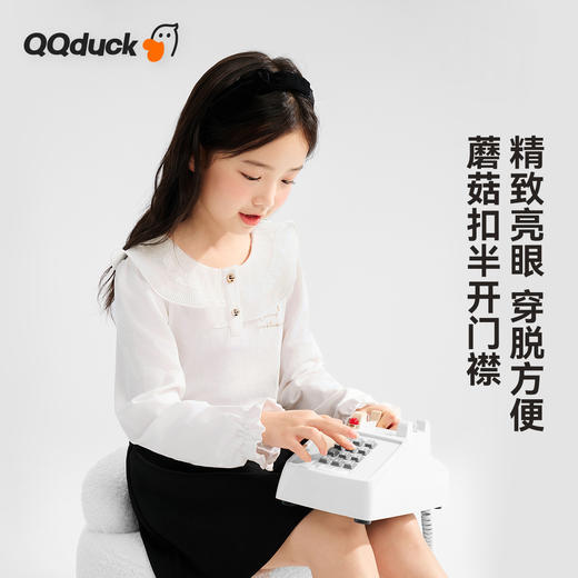 【清仓捡漏】【120-165】【可可鸭】女童春秋长袖花边娃娃领衬衫 商品图8