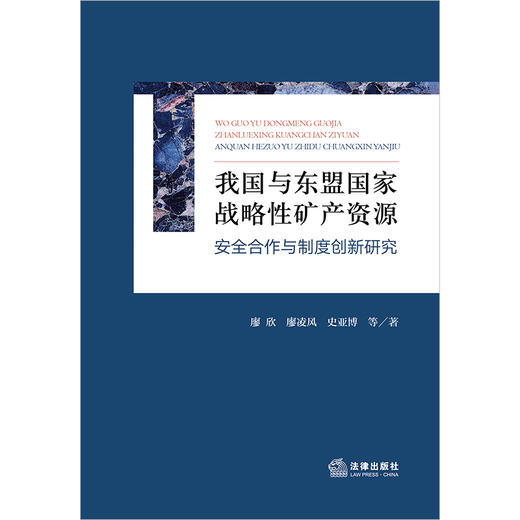 我国与东盟国家战略性矿产资源安全合作与制度创新研究 廖欣 廖凌风 史亚博等著 法律出版社 商品图1