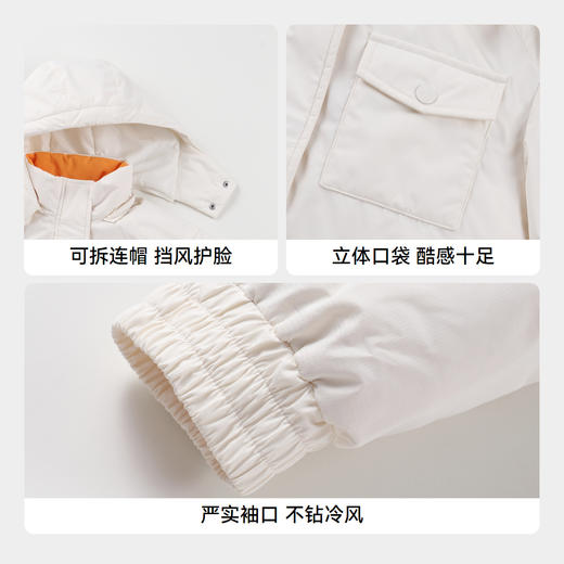 【轻暖0~10℃】女童收腰三防短款羽绒外套冬季新款安奈儿童装实体店同款AG445795 商品图4