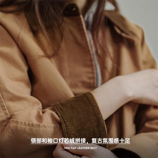 马登巴恩风美式工装夹克女春旷野美拉德灯芯绒拼接帆布外套休闲宽松翻领上衣 商品图1