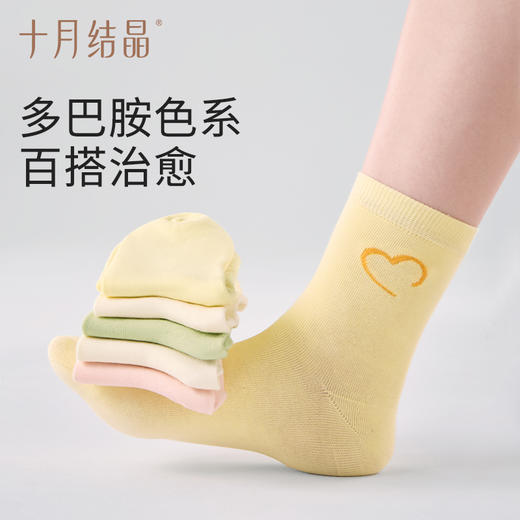 孕妇袜子秋冬月子袜产后产妇纯棉松口简约中长筒袜 商品图5