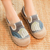 简约配色民族绣花，一脚蹬舒适编织底老北京布鞋TC-8062 商品缩略图2