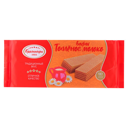 俄罗斯进口斯拉贡巧克力牛奶味威化饼干 商品图3